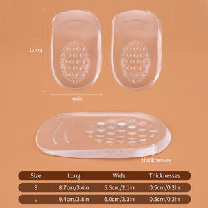 Coussinets de talon en gel de <span class=keywords><strong>silicone</strong></span> – Inserts de chaussures durables et réutilisables pour soulager les douleurs plantaires et les douleurs au talon, support absorbant les chocs pour femmes - Product Image 4