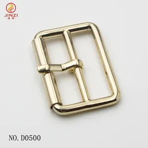 Heavy duty belt buckle hardware 30mm light gold roller sliding square ring buckles for webbing /strap/bag