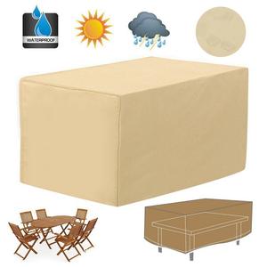 420DPU Oxford Cloth Beige Outdoor <b>Furniture</b> <b>Cover</b> Dustproof and <b>Waterproof</b> <b>Garden</b> Table and Chair <b>Cover</b> Also <b>for</b> Sofa <b>Cover</b> - Product Image 5