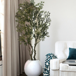 Árbol de Olivo Artificial LONGSTAR Realista y Duradero de 120-210 cm, en Maceta de Plástico, para Interiores/Exteriores, Aspecto Natural, Alta Simulación, Planta Artificial - Product Image 4