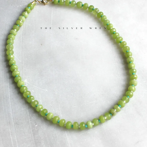 Trending Copper <b>Opal</b> Pendant <b>Necklace</b> with Box Chain European-American Style Summer Handmade Beaded Birthday Gift Unisex - Product Image 6