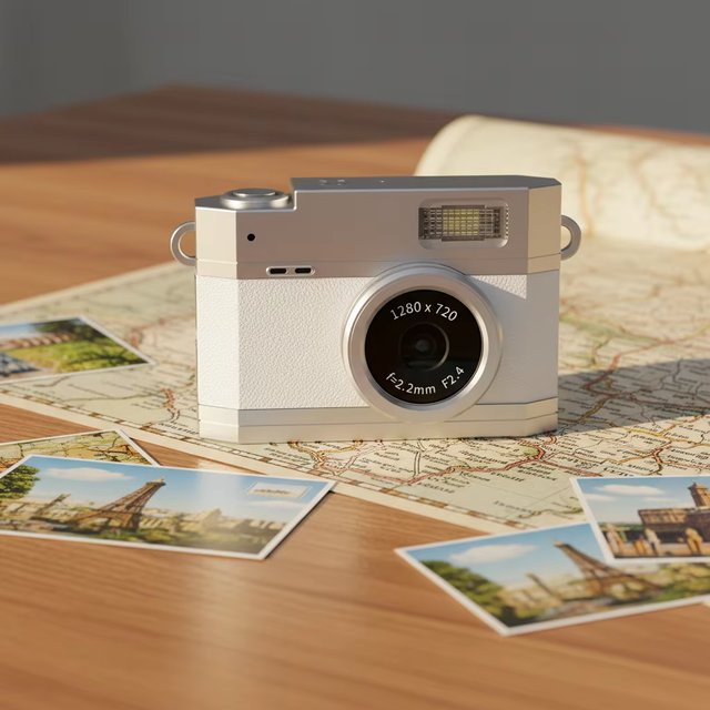 LK-026 Mini Camera Flip Screen-Student's Digital Camera with 10x-20x Optical Zoom Tf Full HD Portable Vintage CCD
