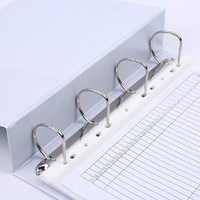 Classeur A4 à 4 trous en PVC, type pochette trois côtés, largeur de dos 4 pouces, grande capacité, pour documents, vente en gros usine