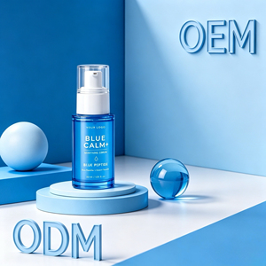 ODM บรรจุภัณฑ์แบบกำหนดเอง บลูไฮยาลูโรนิก แอซิด ไวท์เทนนิ่ง สเมียร์ สำหรับของเหลว ช่วยปรับสภาพผิวหยาบกร้านให้เรียบเนียน มองเห็นได้ชัดเจน ขั้นต่ำในการสั่งซื้อน้อย รับผลิตแบรนด์ส่วนตัว - Product Image 3
