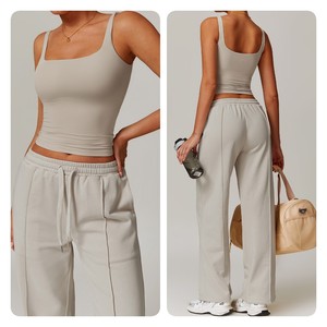 2025 nuovo gilet da ginnastica per Yoga da donna gilet sportivo da ginnastica ad asciugatura rapida da Yoga Set reggiseno da donna a maniche corte - Product Image 5