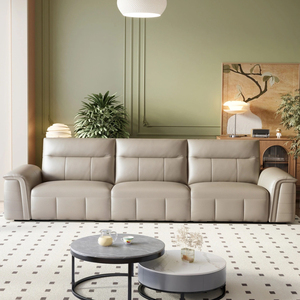 Sofá Cama Eléctrico Reclinable de Ocio, Sofá Cama Moderno de 3 Plazas de Cuero para Sala de Estar, <span class=keywords><strong>Sofás</strong></span> <span class=keywords><strong>Eléctricos</strong></span> Reclinables Minimalistas para el Hogar - Product Image 4