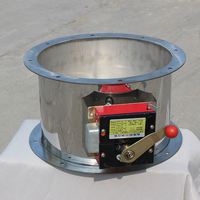 Amortisseur de chaleur circulaire industriel en acier inoxydable pour conduits CVC, évacuation de fumée/gaz et ventilation, usage hospitalier