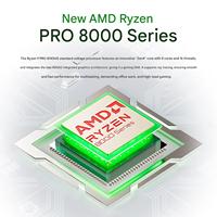 Mini PC Empresarial de Escritorio, AMD Ryzen 7 8845HS OCuLink, 2x DDR5, 2x PCIe, Win11, WiFi6, Computadora Portátil de Oficina, Octa-core
