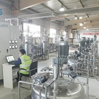 Bioréacteur automatique de laboratoire Fermenteur 500L 1000L Réservoirs de culture Chauffage à la vapeur Pression Navire Pompe Moteur Composants du noyau