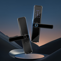 Serrure de porte intelligente Suoboot K7, contrôlée par application Wifi, sans clé, étanche, avec reconnaissance faciale, empreintes digitales et déverrouillage numérique pour porte en aluminium
