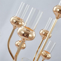 Centre de table de luxe en métal, chandelier doré à 13 bras avec abat-jour en acrylique pour mariage, fête des Mères, décoration intérieure