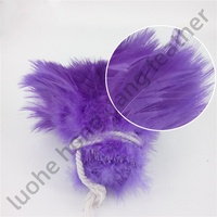 Plumes de coq naturelles blanches et teintes pour la pêche à la mouche, 4-6 pouces, en gros, pour la confection de mouches de pêche, en guirlande