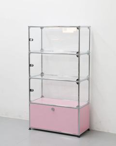 Table de chevet modulaire en acier inoxydable, commode de salon, meuble d'appoint pour canapé - Product Image 6