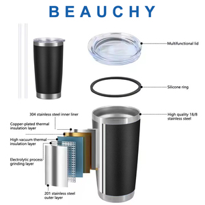 Gobelets isothermes à double paroi personnalisables par sublimation 20oz/30oz, thermos en acier inoxydable, gobelet à vin, tasse de <span class=keywords><strong>voiture</strong></span> - Product Image 3