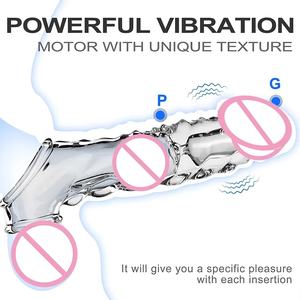 TPE gerçekçi Penis kol kullanımlık Dildos prezervatif titreşimli halka silikon Penis gecikme boşalma seks oyuncakları erkekler için - Product Image 3