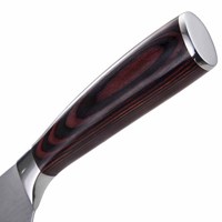 Couteau Santoku japonais professionnel de 5,5 pouces en acier à haute teneur en carbone AUS8 7Cr17 avec manche en bois Pakka pour la cuisine