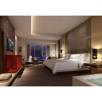 Meubles d'hôtel commerciaux en gros, design simple et moderne, ensemble de chambre à coucher, lit king-size