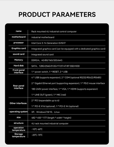OEM ODM OPS อินเทอร์เฟซแบบโต้ตอบ IPC 4U มินิพีซีอุตสาหกรรม รุ่นที่ 3 I5 8G 128G B75 รุ่นที่ 4 Core I7 DDR3 RAM 12G 256GB 512G SSD 2U/4U Core Mi - Product Image 5