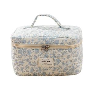 Bolsa de <span class=keywords><strong>Maquillaje</strong></span> Floral Linda de Algodón Plegable con Capacidad de 3-6L, Asa Suave, Moderna, Fresca <span class=keywords><strong>y</strong></span> Portátil <span class=keywords><strong>para</strong></span> Almacenamiento, con Cierre - Product Image 5