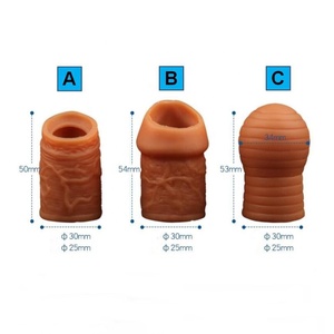 Extensible en silicone gland manchon prolongateur de pénis élargissement retard - Product Image 5