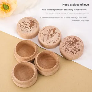 DIY Wooden Beech Deciduous Tooth Storage Box Fetal Hair and Umbilical Cord Container Baby Souvenir for Boys and <strong>Girls</strong> - Product Image 4