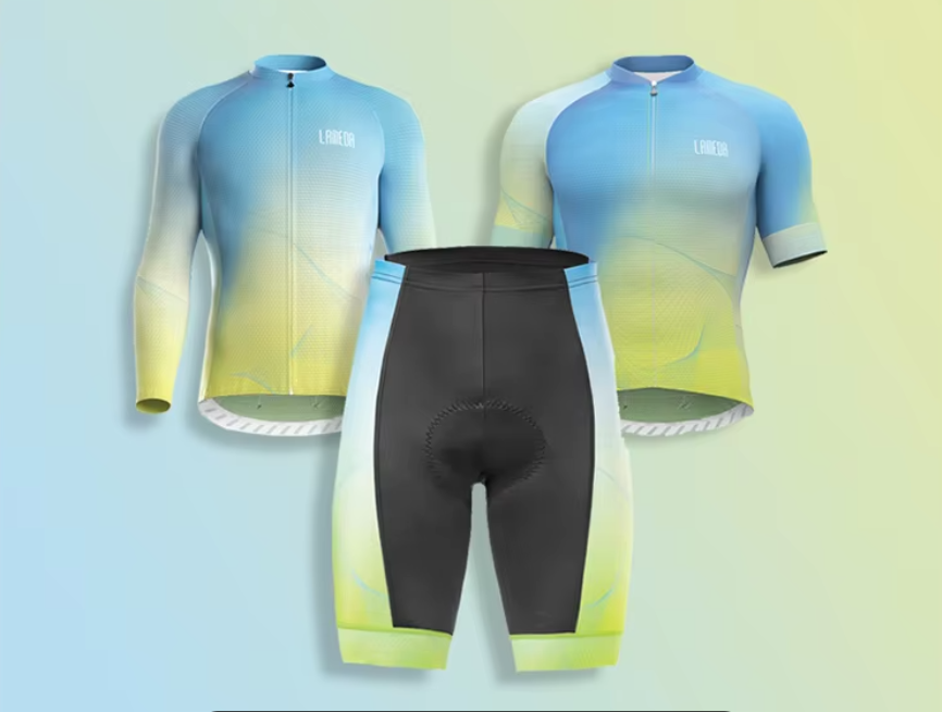 Conjuntos de maillots de ciclismo amarillos
