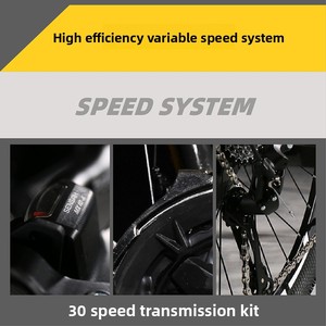 Vélo pliant Feige pour hommes, vélo de montagne, 26 pouces, double suspension, cadre en acier à haute teneur en carbone, freins à disque doubles, pour adolescents - Product Image 3