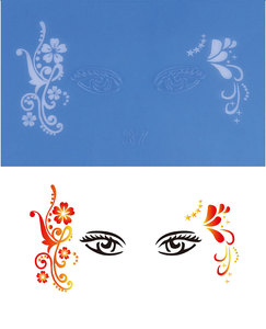PET non adesivo body art pittura per il viso di scintillio del tatuaggio stencil per il disegno - Product Image 3