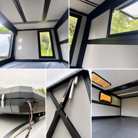 Tente de toit de voiture électrique en alliage d'aluminium à double couche, en tissu Oxford, design gonflable, une chambre, panneaux solaires, ouverture automatique
