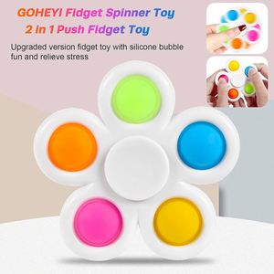 Juguetes Personalizados de Cinco Dedos con Burbujas para Girar, Juguetes Antiestrés para Niños, Regalos Promocionales Divertidos, Pop Fidget Spinner - Product Image 3