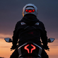 Lumière d'avertissement LED pour casque de moto et de vélo, modèle yeux de démon, feux de jour, sécurité pour la conduite nocturne