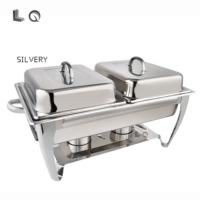 Plats à friture dorés élégants et dorés avec couvercle suspendu pour les fêtes de mariage et le réglage de la table Chauffe-plats pour les hôtels et les restaurants