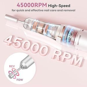 Machine à <span class=keywords><strong>ongles</strong></span> électrique de bureau haute vitesse 45000 tr/min, lime à <span class=keywords><strong>ongles</strong></span> électrique, équipement de manucure, pédicure et nail art pour salon - Product Image 3
