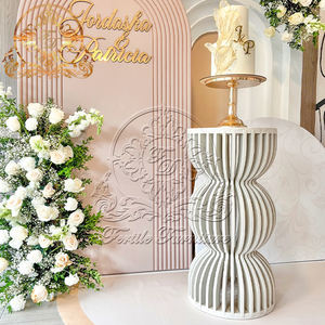 Alzata <span class=keywords><strong>per</strong></span> Torte in Metallo Bianco Rotonda, Design Moderno Professionale a Forma di Cilindro, Smontabile, Novità <span class=keywords><strong>per</strong></span> Decorazioni di Eventi e Matrimoni - Product Image 3