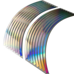 मोलांगदाओ 18 इंच चिंतनशील चेतावनी कार मोटरसाइकिल रिम हब स्टिकर व्यक्तिगत लेजर रंग व्हील डेकल्स 12 महीने की वारंटी - Product Image 5