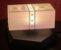 Lampe Dollar à Lévitation Magnétique, Veilleuse LED Flottante avec Billets, Lampe de Chevet, Cadeau Décoratif
