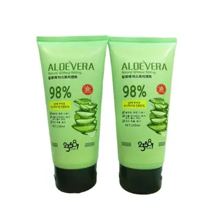 Aloe Vera whitening moisturizing packaging cream tube pe dark blue lean tube green plastic squeeze tubes for cosmetics