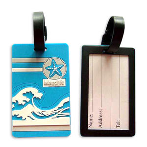 Étiquette de bagage de voyage en caoutchouc souple en PVC personnalisable avec logo 2D 3D Cadeaux d'affaires et promotionnels personnalisés - Product Image 2