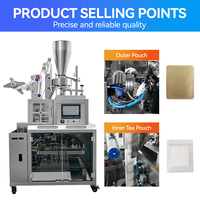Machine d'emballage automatique pneumatique pour sachets intérieurs et extérieurs, machine de remplissage et de scellage pour sachets de café à suspendre