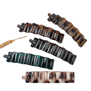 Nouveau Acétate Imprimé Léopard Ambre Style Coréen Twist Ponytail Clip Vertical Grande <span class=keywords><strong>Boucle</strong></span> Simple pour Enfants Fabricant En Gros - Product Image 1