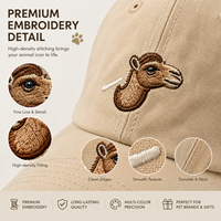 Gorras Personalizadas de 6 Paneles, Estilo Dad Hat, Visera Curva, Sarga de Algodón, Gorra con Bordado de Retrato de Mascota Personalizado para Amantes de las Mascotas