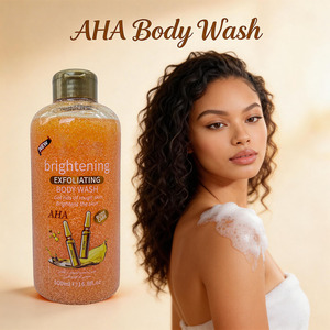 Gel de Ducha Exfoliante e Iluminador con Ácido Alfa Hidroxi, Limpieza Profunda, Hidratante, Aclarante, Antibacterial, 500 ml, Jabón Corporal OEM - Product Image 2