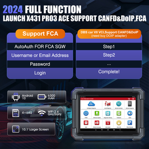 เครื่องมือ X431 ระบบควบคุมสองทิศทางแบบเต็มระบบสำหรับรถยนต์ OBD2 CANFD DOIP รองรับการเขียนโค้ด ฟรี 2 ปี X431 PRO3 Obd2 รองรับการรีเซ็ต 37+ รายการ - Product Image 3