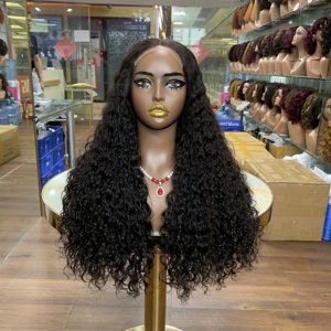 Peluca Personalizada de Color Natural de 22 Pulgadas con Cierre Invisible, Ondas de Agua en Cascada de Encaje HD de 5 por 5 - Product Image 2