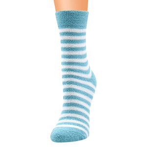 New Fashion <strong>Fuzzy</strong> Striped <strong>Warm</strong> Winter Tube Women's Fluffy Thick <strong>Socks</strong> Cozy Home Ankle <strong>Socks</strong> for Women - Product Image 5