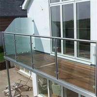 Système de balustrade en verre et acier inoxydable pour terrasse de villa, balcon, rénovation extérieure