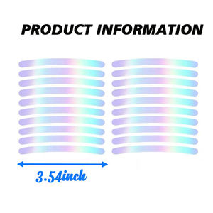 Autocollant réfléchissant personnalisé pour moyeu de roue de voiture Jante de pneu Sécurité routière <span class=keywords><strong>Moto</strong></span> Vélo Pneu Bande réfléchissante Autocollants lumineux pour voiture - Product Image 2