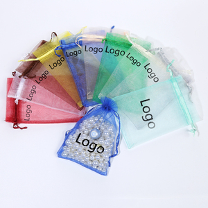 Sacs en organza <span class=keywords><strong>beige</strong></span>, sacs en tissu transparent pour cadeaux de <span class=keywords><strong>mariage</strong></span>, <span class=keywords><strong>pochette</strong></span> à bijoux avec cordon de serrage, choisissez votre combinaison de couleurs - Product Image 6