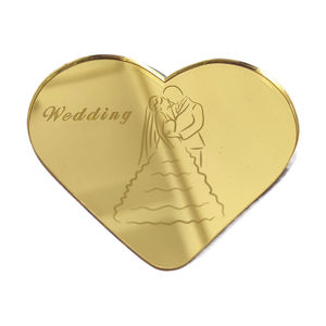 Custom Logo <b>Acrylic</b> Heart <b>Mirror</b> Wedding Favors Bulk Wholesale Engravable Party Gift Art Deco Decorative <b>Mirror</b> OEM ODM - Product Image 2