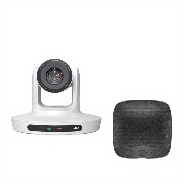 4K PTZ Camera and Omnidirectional Microphone Bundle 20X AI Auto Tracking HDM1 PTZ Camera for Church Live Streaming Conference